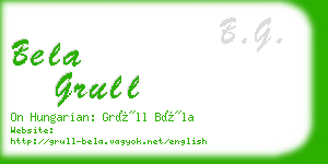 bela grull business card